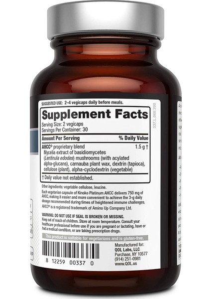 Premium Kinoko Platinum Ahcc Supplement 60 Organik Kapsül fiyatları