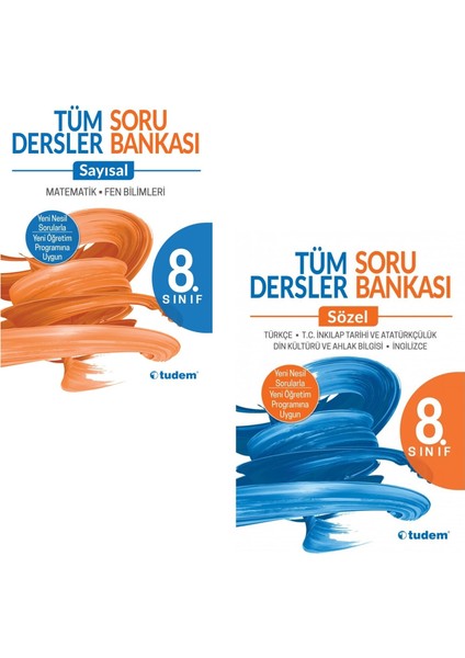 Tudem Yayınları 8. Sınıf Tüm Dersler Sayısal Sözel Soru Bankası