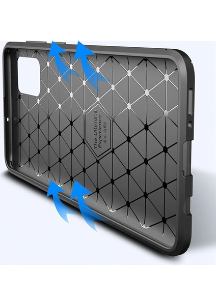 Samsung Galaxy A51 Kılıf Karbon Delux Tpu Silikon Dlx Kahverengi modelleri