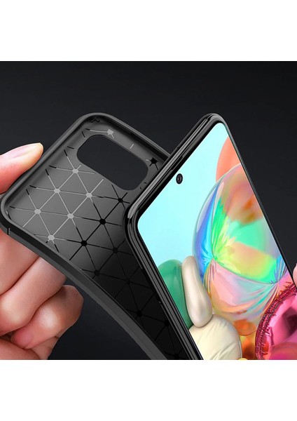 Samsung Galaxy A51 Kılıf Karbon Delux Tpu Silikon Dlx Kahverengi indirimleri