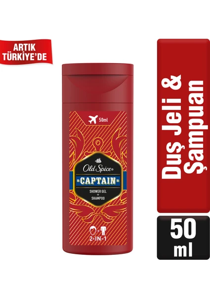 Old Spice Duş Jeli & Şampuan 50 ml  Captain