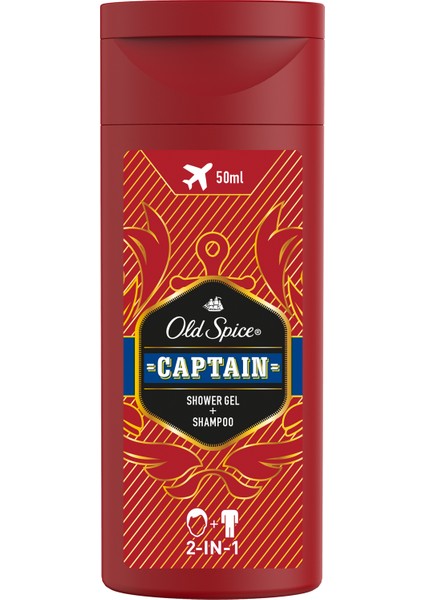 Old Spice Duş Jeli & Şampuan 50 ml  Captain