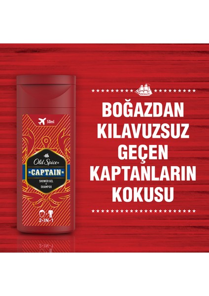 Old Spice Duş Jeli & Şampuan 50 ml  Captain