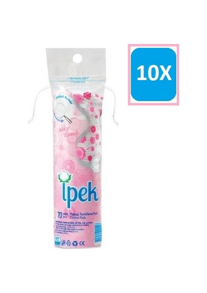 Ipek Makyaj Temizleme Pamuğu 70'li 10 Paket