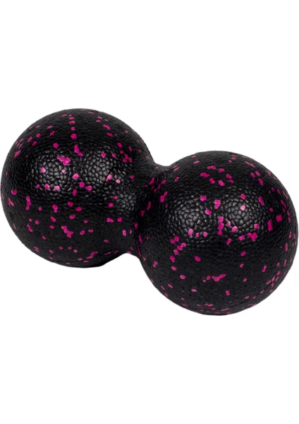 Peanut Lacrosse Massage Ball Fıstık Masaj Topu Siyah + Pembe Orta Sert