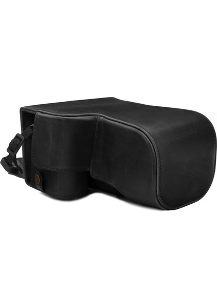 Sony Alpha A6600 (18-135mm) Suni Deri Kamera Çantası