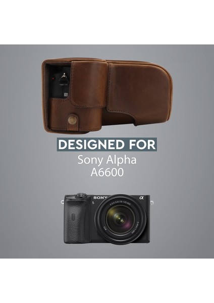 Sony Alpha A6600 (18-135mm) Suni Deri Kamera Çantası fiyatları