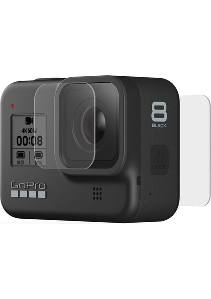 Tempered Glass Lens ve Screen Protector Kit For Hero8