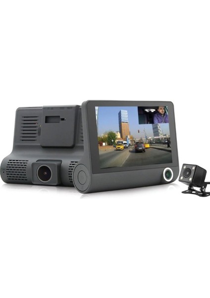 Mobitell Kingboss SL-D218 1080P Full Hd 3 Lensli Araç Kamerası