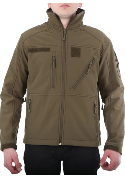 Vogel Haki Renk Tactical Softshell Mont