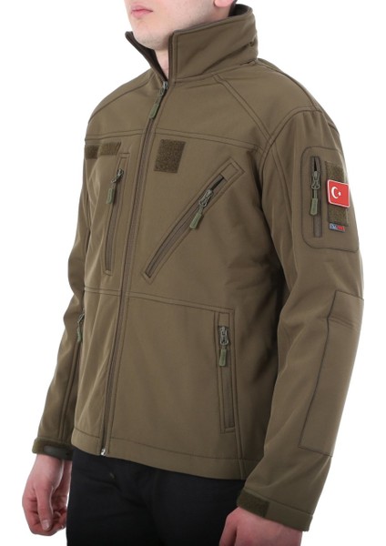 Vogel Haki Renk Tactical Softshell Mont