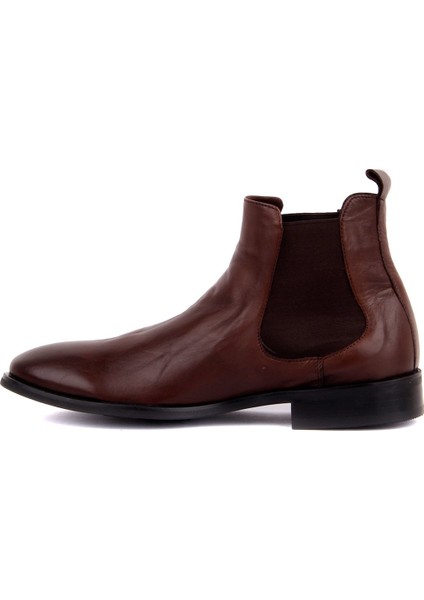 Kahverengi Deri Erkek Chelsea Bot modelleri