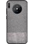 Huawei Mate 30 Pro Fabrik Serisi Kumaş/Deri Desen Kılıf Gri 1