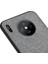 Huawei Mate 30 Pro Fabrik Serisi Kumaş/Deri Desen Kılıf Gri 2