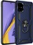Samsung Galaxy A51 Kılıf Military Ring Holder Lacivert 2