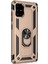 Samsung Galaxy A51 Kılıf Military Ring Holder Gold 1