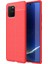 Samsung Galaxy A91 Kılıf Deri Dokulu Silikon Kırmızı 2