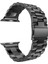 Apple Watch Uyumlu Series 4 44mm Metal Stainless Steel Kordon Siyah 1