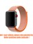 Apple Watch Uyumlu Series 4 44mm Hasırlı Kordon Woven Sport Loop Turuncu 2