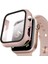 Apple Watch Uyumlu Series 3 38mm Kılıf Matte Premium Slim Ekran Koruyuculu Kılıf Rose Gold 1