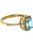 Tekin Gold Aquamarine Taşlı Baget Yüzük 1