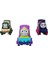 Thomas Mini Serisi Tekli Oyuncak Trenler - 3'lü Set Mor-Pembe-Yeşil Tekerlek GBB49 1