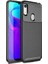 Huawei Y6s 2019 Kılıf Karbon Desenli Lux Negro Silikon Siyah + Tam Kaplayan 6D Nano Ekran Koruyucu 1
