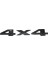 4x4 Siyah Metal Monogram Sticker Amblem Logo 1