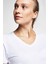 Beyaz Kadın T-Shirt 20S-2202-20B 4