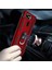 Oppo A5S Kılıf Shockproof Standlı Yüzük Tutuculu Mega Case Gri + Nano Glass Ekran Koruyucu 3