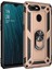 Oppo A5S Kılıf Shockproof Standlı Yüzük Tutuculu Mega Case Gold + Nano Glass Ekran Koruyucu 1