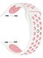 Apple Watch Uyumlu 42 mm Large Beden(L SIZE) Spor Silikon Kordon Pembe Beyaz 1