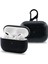 Airpods Pro Kulaklık ve Şarj Ünitesi Deri Kılıf - Siyah 3
