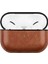 Airpods Pro Kulaklık ve Şarj Ünitesi Deri Kılıf - Kahverengi 2