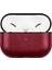Airpods Pro Kulaklık ve Şarj Ünitesi Deri Kılıf - Bordo 2