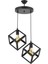 Rustik Retro Model Geometrik Sarkıt Metal Küp Avize 1