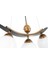 Üçlü Modern Tarz Kayık Model Metal Camlı Sarkıt Avize 2