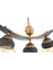 Üçlü Modern Tarz Kayık Model Metal Camlı Sarkıt Avize 4