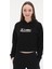 Raycel Kadın Siyah Kapüşonlu Crop Sweatshirt 1