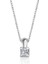 Swarovski Zirconia 0.20 Karat U Model Tektaş Gümüş Kolye 1