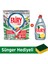 Platinum Plus 60 Yıkama + Fairy Platinum 430 ml Sıvı Bulaşık Deterjanı Limon + Sünger 1