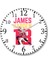 James Harden Fear the Beard! Duvar Saati Bombeli Gercek Cam 1