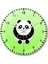 Panda Kratos Duvar Saati Bombeli Gercek Cam 1