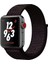 Apple Watch Uyumlu 38mm Bilekli Kumaş Kayış Kordon Noktalı Siyah Fabric 1
