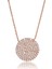 Yuvarlak Pave Kolye - Rose 1