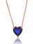 Tek Taşlı Safir Kolye - Rose 1