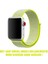 Apple Watch Uyumlu Series 3 38mm Hasırlı Kordon Woven Sport Loop Açık Sarı 2