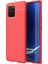 Samsung Galaxy S10 Lite Kılıf Deri Dokulu Silikon Kırmızı 2