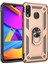 Samsung Galaxy M10s Kılıf Military Ring Holder Gold 2