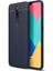 Oppo A9 2020 Kılıf Deri Dokulu Silikon Lacivert 2